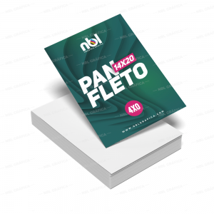 Panfleto 10x14cm frente e verso Couchê 90g 10x14cm 4/4 Frente e verso Corte reto 
